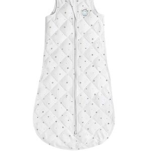 White Quilted Baby Sleep Sack with Star Pattern